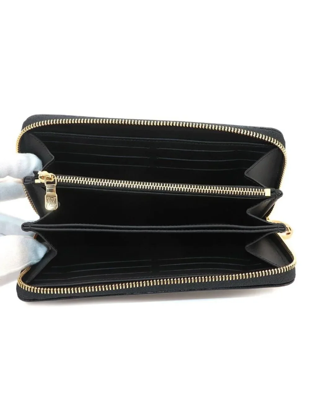 Louis Vuitton Monogram Cousin Zippy Wallet Zip Around Noir